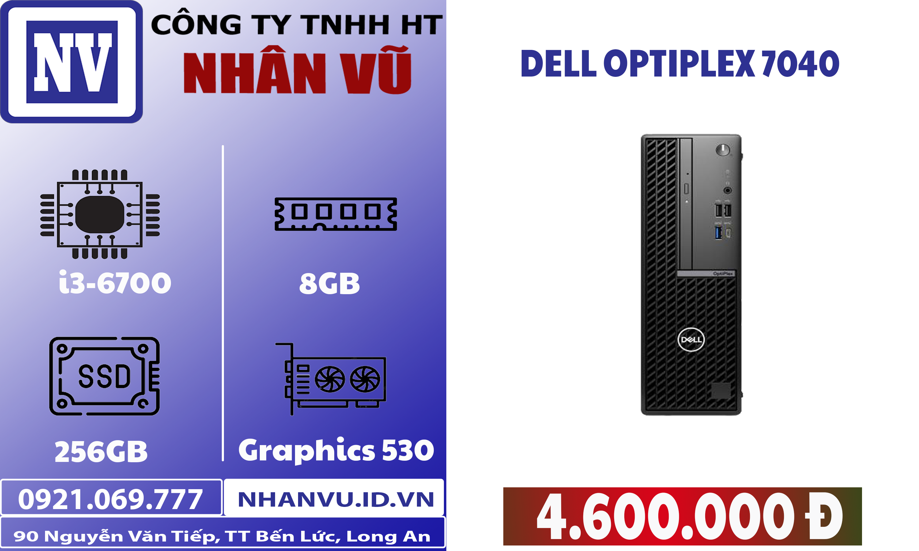 Máy bộ Dell Optiplex 7040 SFF chuyên văn phòng