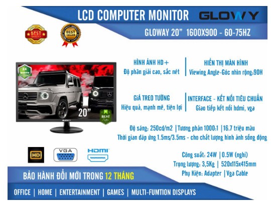 LCD 20' GLOWAY GW20 Chính hãng